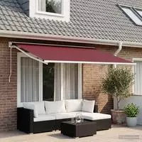 vidaXL Markisenersatzstoff Bordeauxrot 250 x 200 cm Polyester