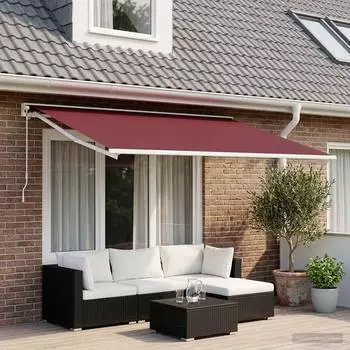 vidaXL Markisenersatzstoff bordeauxrot 250x200cm Polyester (3444247)