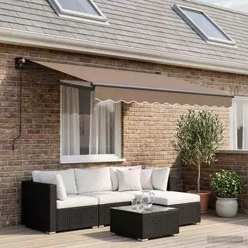 vidaXL Ausziehbare Markise taupe 3x2,5m (3425864)