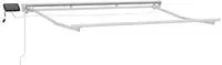 vidaXL Manual Awning Frame with Solar LED 3,5 x 2,5 m Wei&szlig;