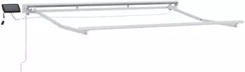 vidaXL Markisenrahmen manuell mit LED 3,5x2,5m Aluminium wei&szlig; (42024799)