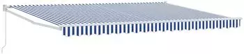 vidaXL Ausziehbare Markise blau/wei&szlig; 4x2m (3418923)