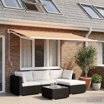 vidaXL Markisenersatzstoff mehrfarbig 350x200cm Polyester (3444291)