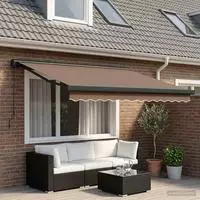 vidaXL Ausziehbare Markise Taupe 500 x 300 cm Stoff und Metall