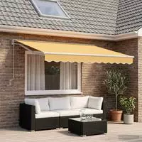 vidaXL Einziehbare Markise Sand 3,5 x 2 m Polyester und Aluminium