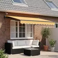 vidaXL Ausziehbare Markise Sand 450 x 350 cm Polyester
