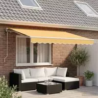 vidaXL Ausziehbare Markise Sand 450 x 300 cm Stoff und Aluminium