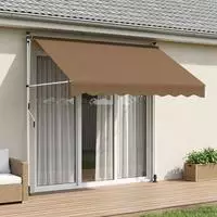 vidaXL Manuell einziehbare Markise Beige 100 cm