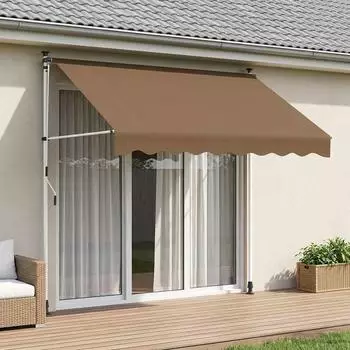 vidaXL Manuell einziehbare Markise, beige, 100cm (42037030)