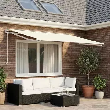 vidaXL Markisenersatzstoff creme 600x300cm Polyester (3444203)