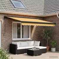 vidaXL Ausziehbare Markise Sand 300 x 250 cm Stoff und Metall