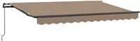 vidaXL Ausziehbare Markise Taupe 3,5 x 2 m Stoff