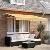 vidaXL Ausziehbare Markise Sand 3,5 x 2,5 m Polyester und Aluminium