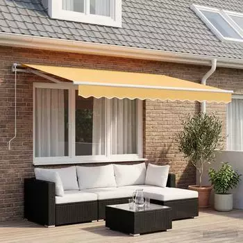 vidaXL Ausziehbare Markise sand 3,5x2,5m Polyester/Aluminium (3425929)