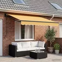 vidaXL Ausziehbare Markise Sand 3 x 2,5 m Polyester und Metall
