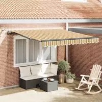 vidaXL Ausziehbare Markise Mehrfarbig 300 x 250 cm Polyester