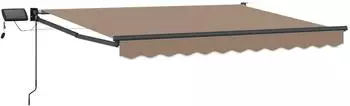 vidaXL Gelenkarmmarkise manuell mit LED taupe 3x3m (3426362)