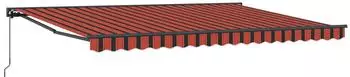 vidaXL Manuell einziehbare Markise orange/schwarz/gelb 4&times;3,5m (3420443)