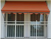Angerer Freizeitm&ouml;bel Klemmmarkise orange-braun, Ausfall: 150 cm, versch. Breiten