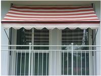 Angerer Freizeitm&ouml;bel Klemmmarkise rot/beige, Ausfall: 150 cm, versch. Breiten