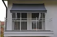 Angerer Freizeitm&ouml;bel Klemmmarkise grau, Ausfall: 150 cm, versch. Breiten