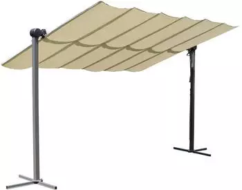 Leco Standmarkise Waved 350 x 250 cm grau