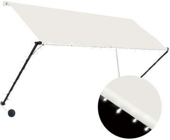 vidaXL Retractable Awning with LED 250x150 cm cream