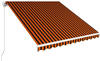 vidaXL Manual Retractable Awning 300x250 cm orange/brown