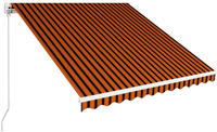 vidaXL Einziehbare Markise Handbetrieben 300 x 250 cm Orange und Braun