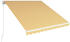 vidaXL Manual Retractable Awning 300x250 cm yellow/white