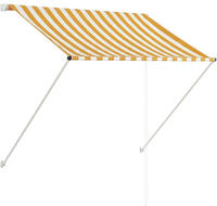 Einziehbare Markise 100&times;150 Cm Gelb Und Wei&szlig; Vidaxl 84234