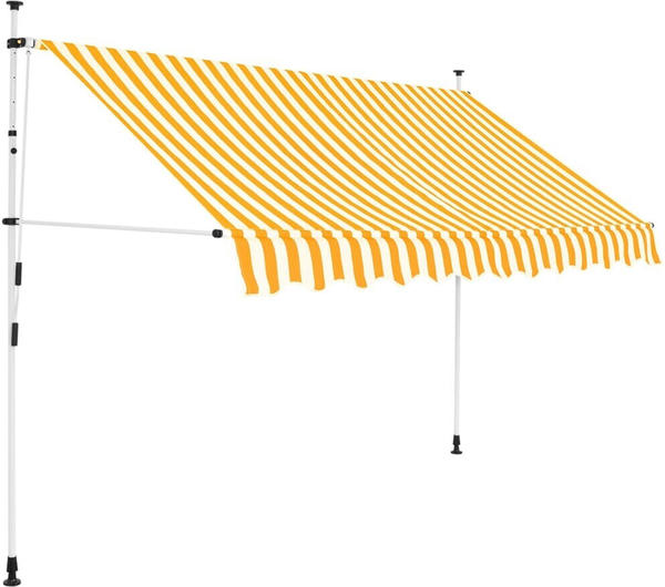 vidaXL Einziehbare Markise 300 cm gelb/weiß gestreift (43234)