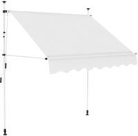 vidaXL Einziehbare Markise Handbetrieben 150 cm Cremewei&szlig;