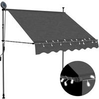 vidaXL Einziehbare Markise Handbetrieben mit LED 100 cm Anthrazit