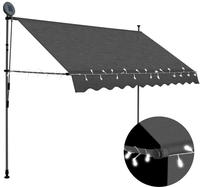 vidaXL Einziehbare Markise Handbetrieben mit LED 300 cm Anthrazit