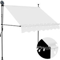 Einziehbare Markise Handbetrieben Mit Led 100 Cm Creme Vidaxl