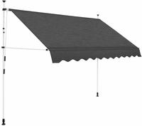 vidaXL Einziehbare Markise Handbetrieben 300 cm Anthrazit