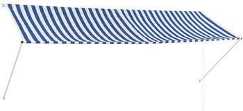 vidaXL Einziehbare Markise 350 x 150 cm blau/weiß (143750)