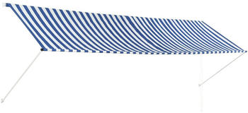 vidaXL Einziehbare Markise 400 x 150 cm blau/weiß (143751)