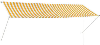 vidaXL Einziehbare Markise gelb/weiß 350 x 150 cm (143756)