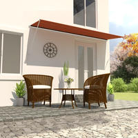 vidaXL Einziehbare Markise 400&times;150 cm Orange und Braun