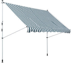 Outsunny Sonnenschutz Balkon 3x1,5m grün/weiß (840-183GN)