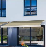 Home Deluxe - Led Vollkassettenmarkise Elektrisch Elos Farbe: Sandfarben, Gr&ouml;&szlig;e: