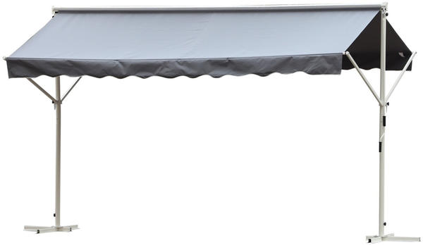 Outsunny Standmarkise mit Faltarm 2,95x2,94m grau (840-178GY)