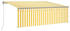 vidaXL Gelenkarmmarkise Automatisch mit Volant 450x300 cm gelb/weiß (3069448)
