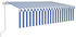 vidaXL Gelenkarmmarkise Automatisch mit Volant 600x300cm blau/weiß (3069366)