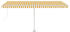 vidaXL Markise mit Windsensor & LED 500x300cm gelb/weiß (3069593)