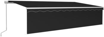 vidaXL Einziehbare Markise mit Volant 600x300 cm anthrazit (3069359)