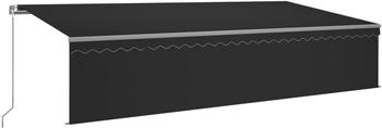 vidaXL Einziehbare Markise mit Volant 600x300 cm anthrazit (3069479)