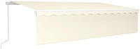 vidaXL Markise Manuell Einziehbar mit Rollo 6x3 m Creme